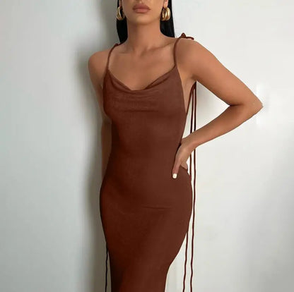 Sexy Halter Backless Long Summer Dresses Women 2025 Fashion Sundresses Purple Bodycon Maxi Nigth Club Party Dress Baddie...