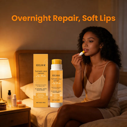 Turmeric Lemon Lipstick Soften Soothing Lip Skin Relieve Lip Dryness Brighten Improve Dullness Exfoliating Moisturizing Lip Balm