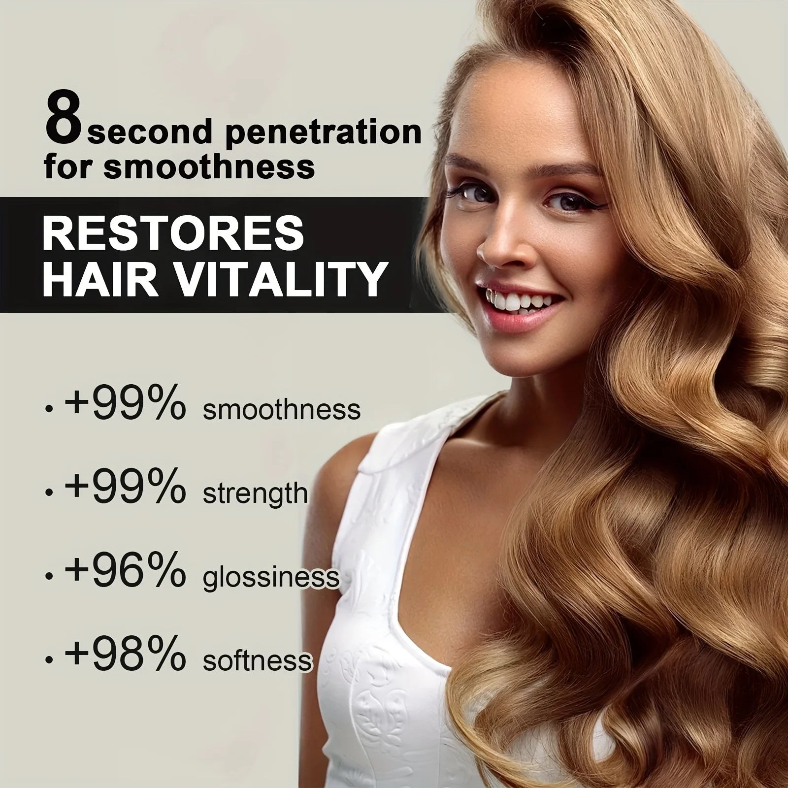 100G 8-Second Keratin Professional Hair Cream Containing Coconut Oil And Glycerin Moisturizing Hair Facial Mask for All...