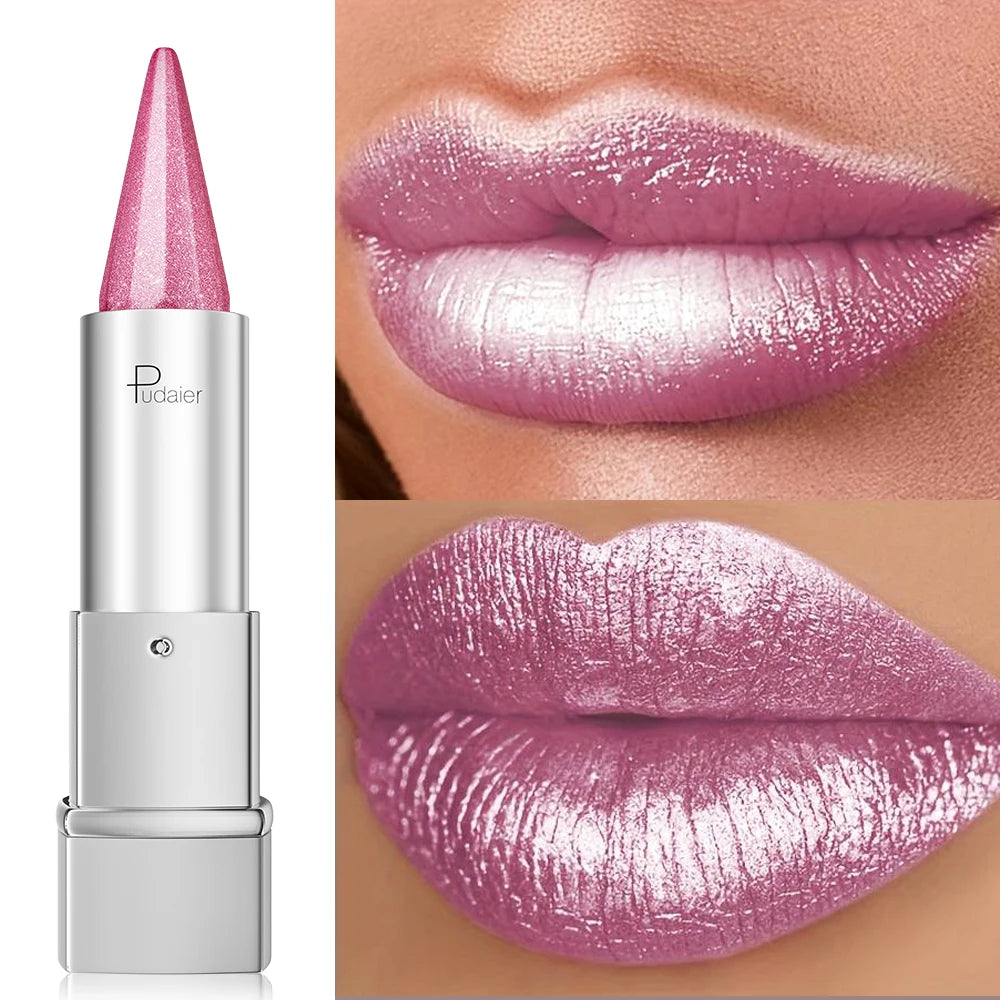 Pearlescent, Sparkle, lipstick forWomen, Lightness, Lipstick WaterproofLong, lipstick 24 Hours Long Lasting.Colorfast, lipstick