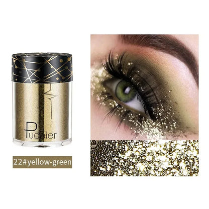 36 Colors Monochrome Eyeshadow Glitter Sequins High Gloss Face Body Glitter Pearlescent Easy-to-color Eye Shadow...