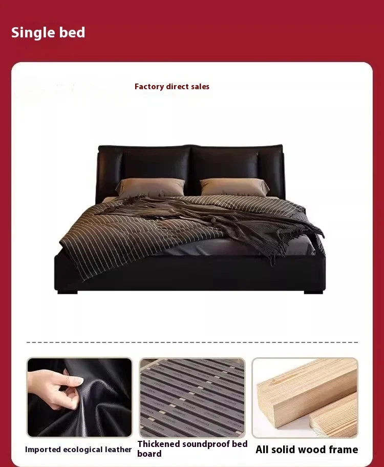 180X200cm Double Luxury King Size Bed with Office Headboards Racks and Frame Bedroom Sets Full Set Furniture Bed with...