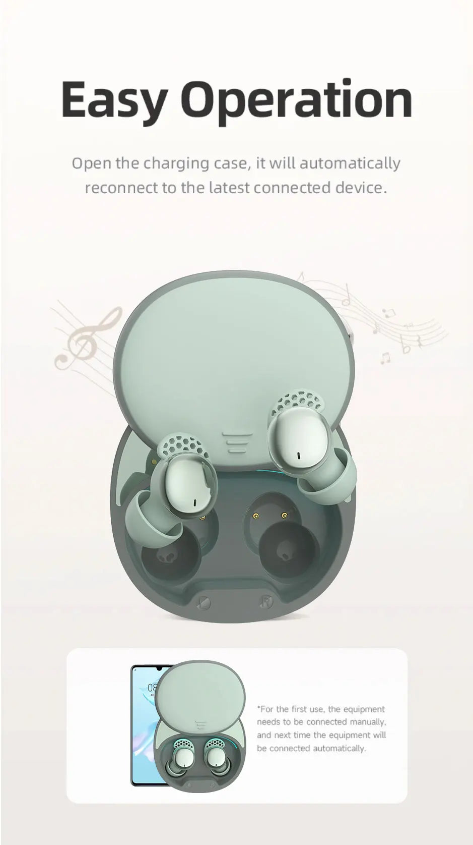 Wireless Earphone Sleep Earbuds for Side Sleepers Wireless Earbuds Comfortable Noise Blocking Music Sleep Dual Mode |...