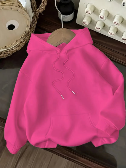 Basic Polyester Hoodie Alphabet Print 100_ Polyester Women Autumn and winter  Comfortable Pullover Crewneck Loose Female Clothes