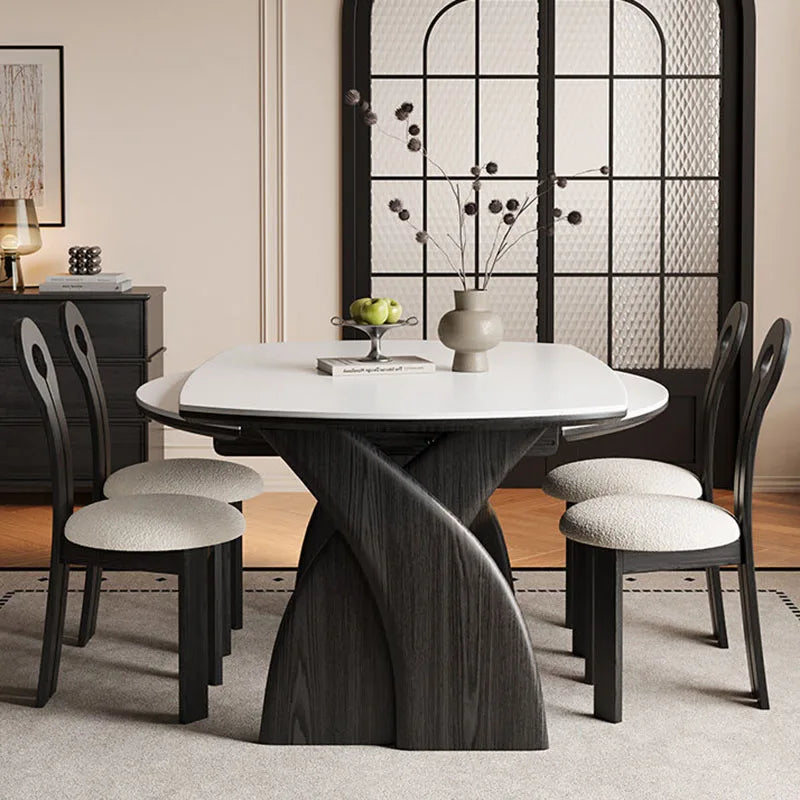 Nordic Center Dining Table Mobile Marble Extendable Luxury Dining Table Reception Round Mesas De Comedor Living Room Furniture