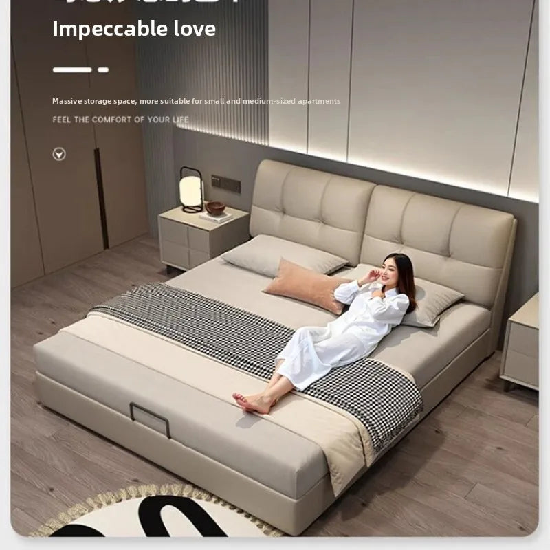 Soft package master bedroom, high-end and atmospheric storage with storage drawers, modern, simple and convenient double bed