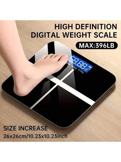 Smart Multi-Function Body Fat & Weight Bathroom Scale with Tempered Glass Wide Platform, 390lbs. For Home, Fitness, Outdoor. - Kimlud