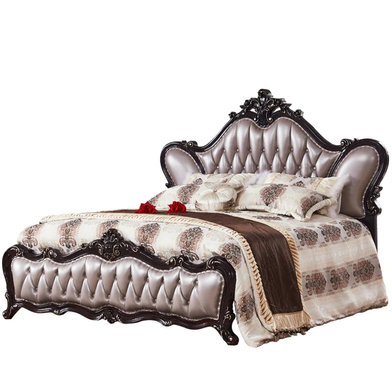 Adult European Bed Square Luxury High Quality Romantic Comfortable Bed Headboards Queen Frame Letto Matrimoniale Home...