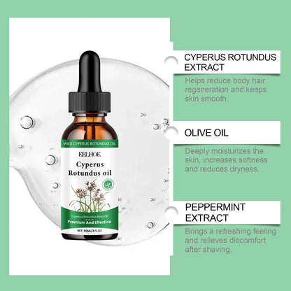 60ml Cyperus Rotundus Oil Gentle Hair Removal Care Oil Body Hair Inhibitor Serum Moisturizing Nourishing Natural Cypress...