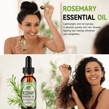 Rosemary Hair Essential Oil hair mask Nourishing Hair Oil Smoothing Shine Soft Hair Serum Repair Damaged Frizz Dry Hair Treatmen
