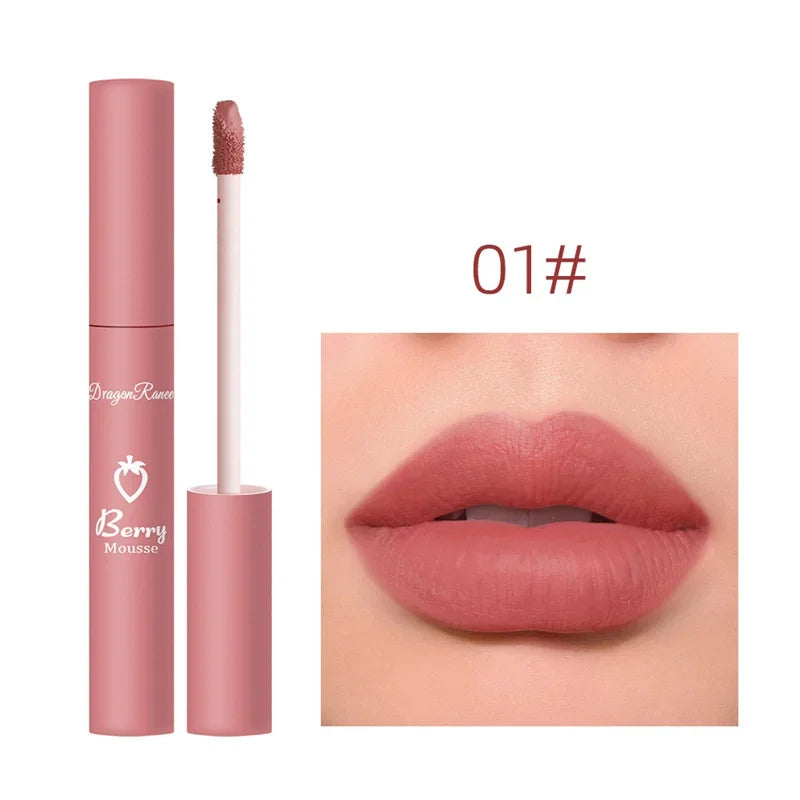 12 Colors Liquid Lipstick Nude Matte Sexy Waterproof Long Lasting Lip Gloss Moisturizing Velvet Non-stick Cup Lip Glaze Makeup