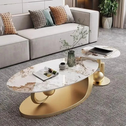 Italian Style Luxury Coffee Table Metal Material for Small Luxury Living Room Accessible for New Arrivals