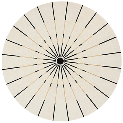 Home Thicken Non-slip Mat Modern Minimalist Carpets for Living Room Fluffy Soft Bedroom Decor Stripe Carpet Large Area Round Rug - Kimlud