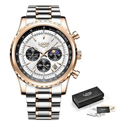LIGE 2024 Top Brand Luxury New Men Watch Quartz Man Watches Waterproof Luminous Watch for Men Date Chronograph Sport Wristwatch