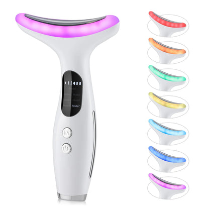 EMS Micro-current Neck & Face Beauty Device IPL Skin Rejuvenation Double Chin Reducer Facial Lifter Skin Tightening Massager