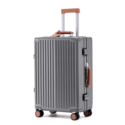 SUSHIMU Suitcase Travel Suitcase Men 20 24 26 Carry-On Luggage Women PC Aluminum Frame Trolley Case TSA password lock