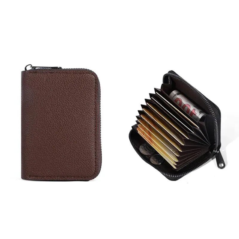 20 Detents Cards Holders PU Business Bank Credit Bus ID Card Holder Cover Coin Pouch Anti Demagnetization Wallets Bag...