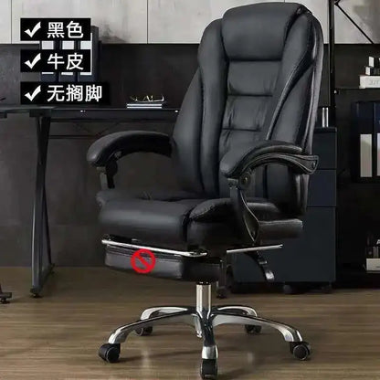 Executive Seat Office Chair Leather Study Wheels Modern Hand Relax Armchairs Library Fashion Cadeira Presidente Office Furniture - Kimlud