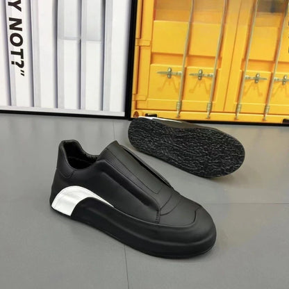 Platform Shoes Men's Sneakers Trend Flat Leather Male Casual Shoes Soft Sole Running Shoes Designer Increased Internal Footwear