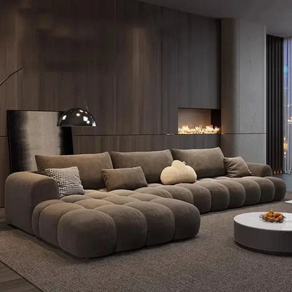 K Relaxing Fancy Sofa Cheap Stretch Brown Floor Recliner Sofa Puffs Sectional Juego De Muebles Para Sala Living Room Furniture - Kimlud