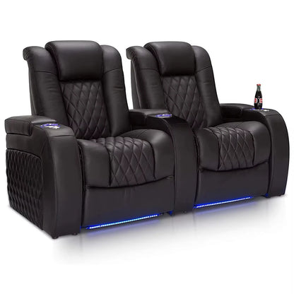 White Color 3seater Electric Cinema Sofa Home Theater Furniture Cinema Interior Home Theater Laydown Table Recliner Sofa Chair