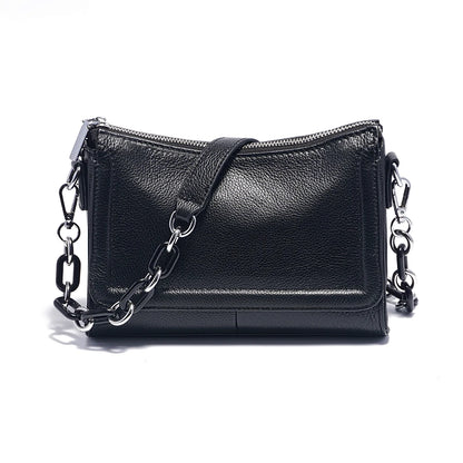 Zency Acrylic Chain Handbag Soft Leather Top-Handle Women's Luxury Small Underarm Crossbody Bag White Fashion Shoulder |...