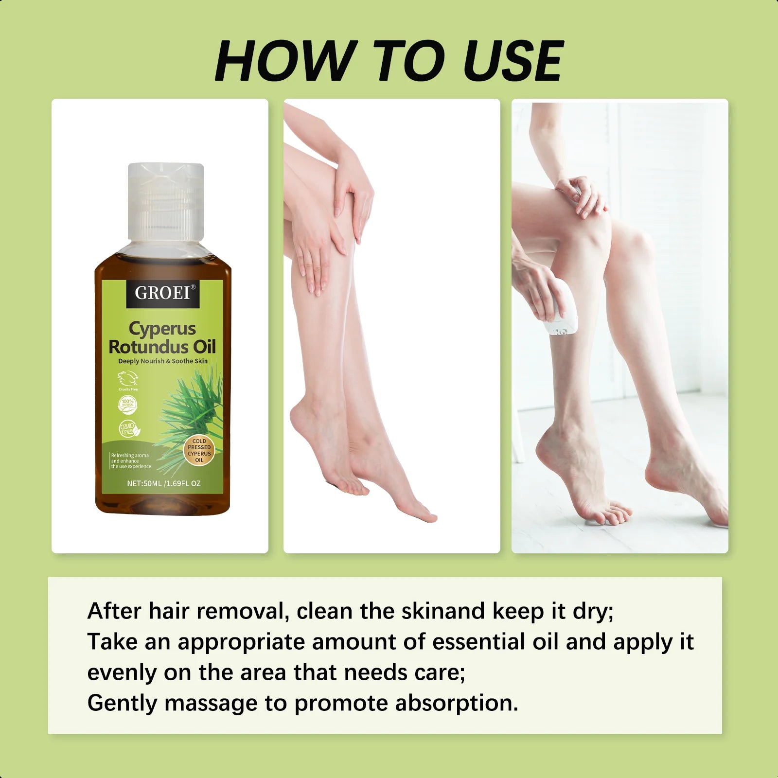 Hair Growth Inhibitor Gel Painless Depilatory - For underarms, legs & arms with skin-friendly base oils. Beauty skincare...