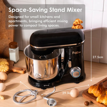 Stand Mixer 6.5QT 6-Speed 450W Tilt-Head Food Mixer Stainless Steel Electric Food Mixer Kitchen Mixer For Daily Use - Kimlud