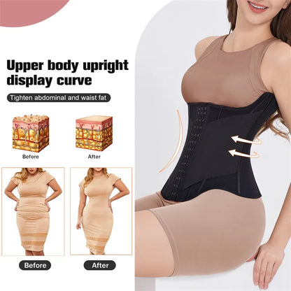 MiiOW U-shaped Waist Trainer Corset Women Buttoned Shapers Breast Lifted Waist Trainer Steel Bone Slimming Women's Shapewear - Kimlud