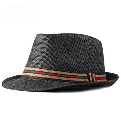 Women Beach Hats in Spring Summer British European and American Jazz Hats Men Fedoras Straw Hats Outdoor Travel Bucket...