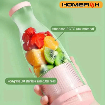 Electric Juicer Cup 6 Blades Blender Milkshake Machine USB Portable Fruit Milk Mixing Tool Mini Fresh Juice Blender Sport