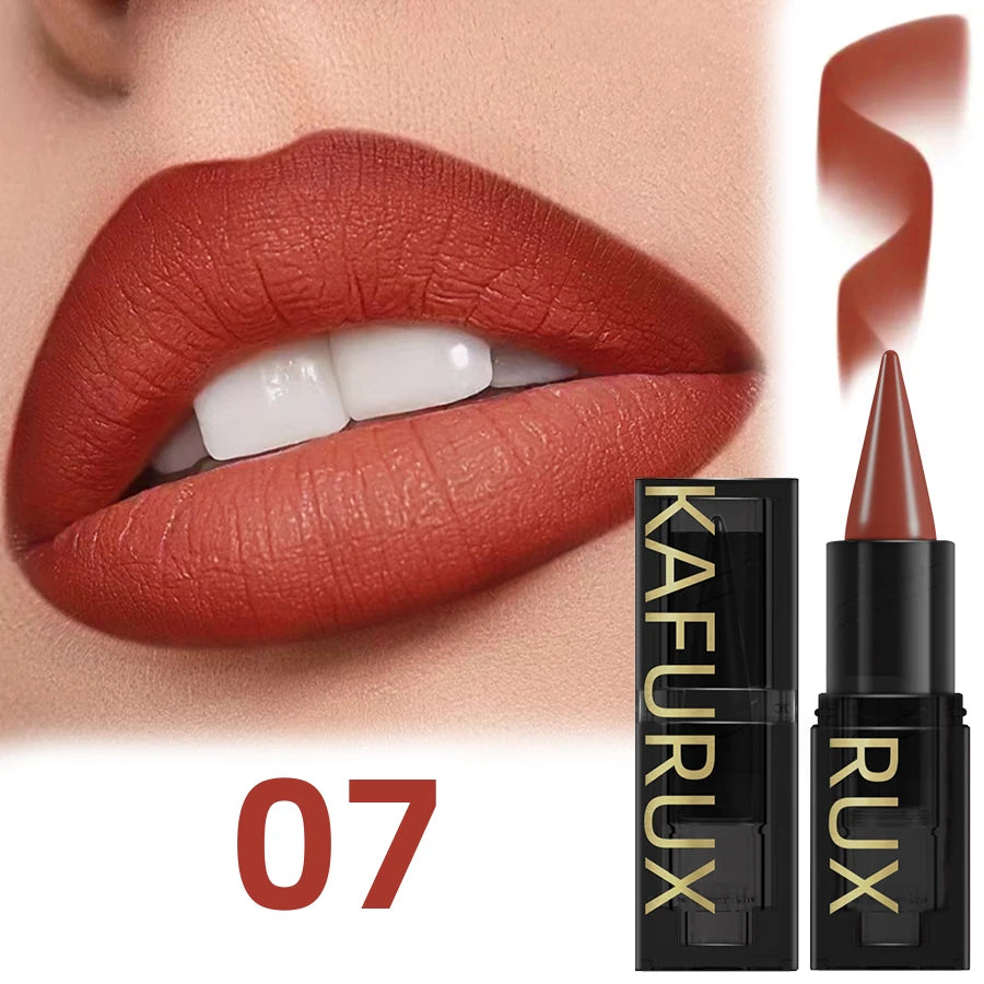 15 Colors Lipstick Waterproof Sexy Red Matte Contour Tint Lipstic Pen Long-lasting Lipliner Pen Non-stick Cup Lip Makeup for Wom