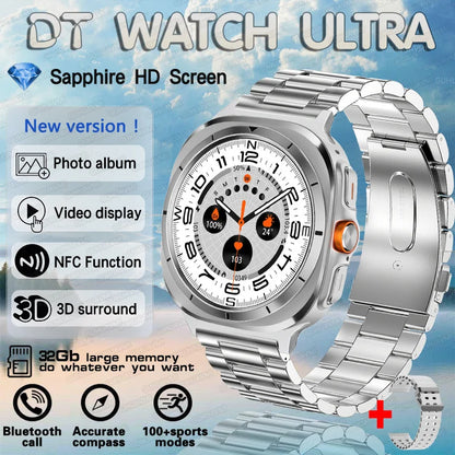 2025 New DT Watch 7 Ultra Smart Watch Men 32GB Memory Video GPS NFC 47mm AMOLED Fitness Sports Tracker Health Smartwatches Women