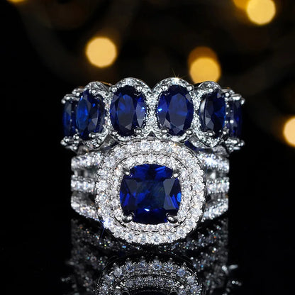 Europe and The United States Fashion Shining Double Layer Ring Ladies Luxury Exquisite Wedding Banquet Jewelry Gifts |...