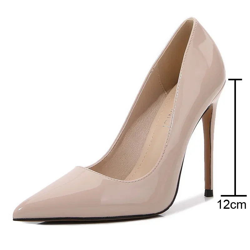 Women Pointed Toe High Thin Heel Shoes Outdoor Office Sweet Single Shoes Nightclub Party Banquet Wedding Host Model Heeled Pumps
