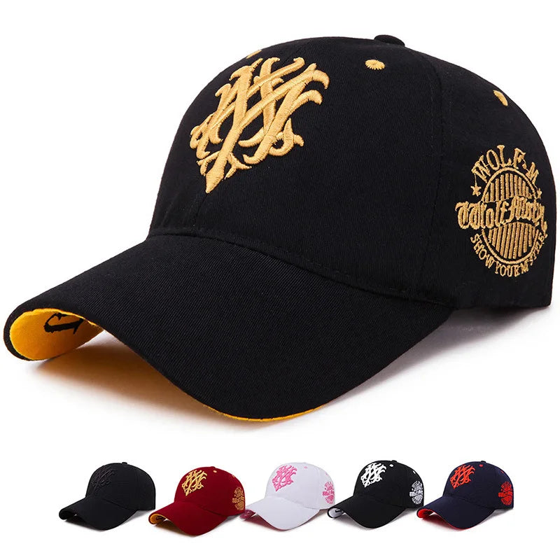 Totem Embroidered Baseball Cap Fashion Men Women Caps Spring And Summer Snapback Hip Hop Hat Adjustable Flame Sun Shading Hats - Kimlud