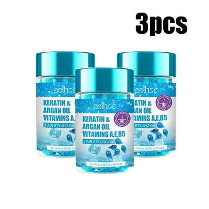 Magic Hair Vitamin Capsule Keratin Oil Fast Restore Hair Soft Smooth Shiny Deep Moisturizer Frizzy Dry Scalp Hair Care Products