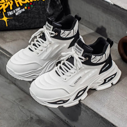 Mens Running Shoes New High Top All Season Street Trendy Wear-resistant Thick Sole Casual Sneakers Original Sports Shoes for Men