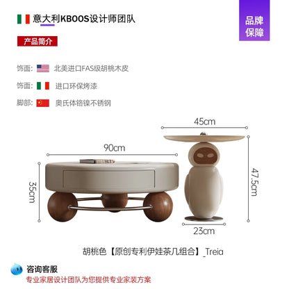 Wood Modern Coffee Table Decoration Designer Industrial Coffee Table Storage Aesthetic Mesa Auxiliar Lounge Suite Furniture - Kimlud