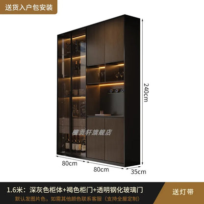Luxury Wood Cabinets Storage House Container Organizer Living Room Cabinets Display Wine Bookcase Gabinete Trendy...