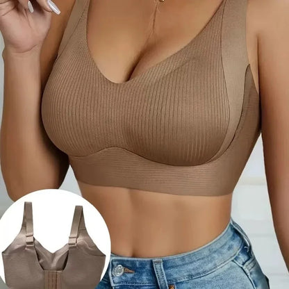 Traceless Comfortable Women's Underwear Without Steel Rings, Small Breasts Gathered, Large Size, Side Breasts, Sports Bra - Kimlud