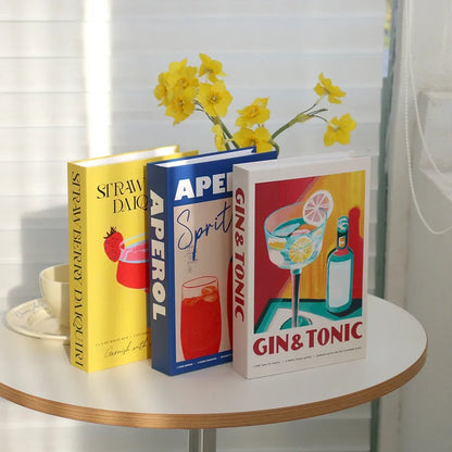 3Pcs Foldable Fashion Fake Books Living Room Decoration Designer Books Coffee Table Ornaments Club Hotel Room Villa Prop Books