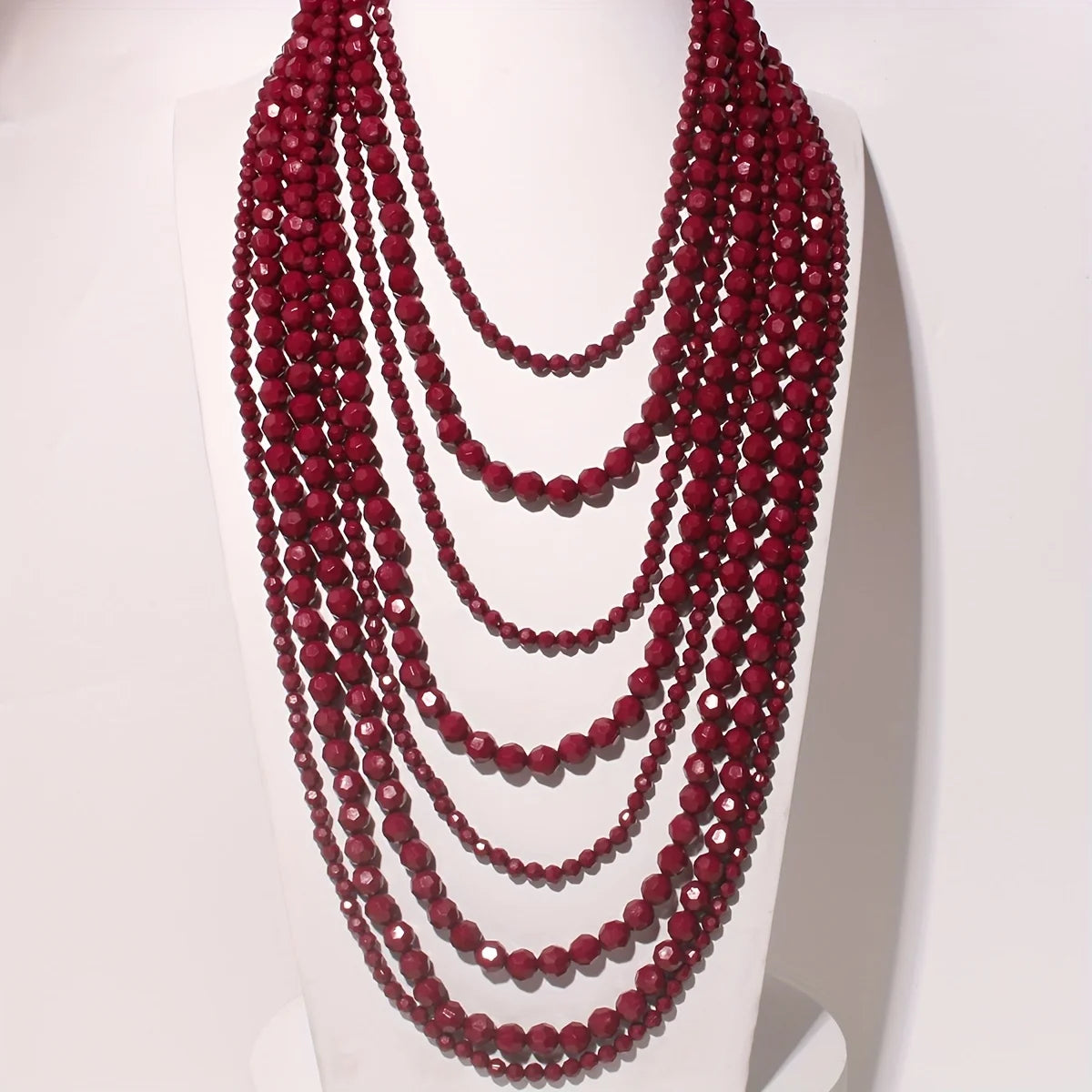 Multi-Layer Bohemian Style Black Beaded Necklace for Women Fashionable Personality Cross-Border Jewelry Accessory |...