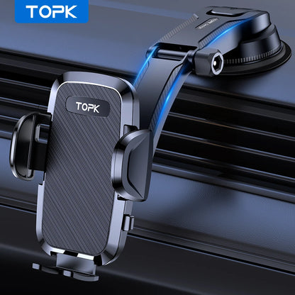 TOPK Universal Car Phone Holder for Air Vent Suction Cup Dashboard Hands Free Cell Phone Mount for Car truck for All...