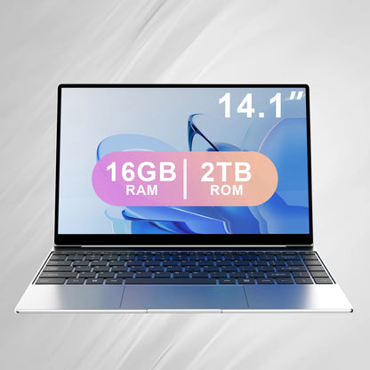Ultra Slim Laptop 14.1" 16GB RAM 2TB SSD Intel N3700 Notebook Windows 11 Pro 1920*1080 Display Office Study Computer PC - Kimlud
