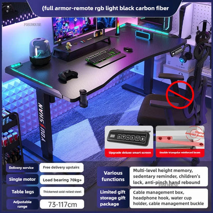 Electric Lifting Computer Desks for Bedroom E-sports Gaming Desk Minimalist Lifting Computer Table Household Student Study Desk