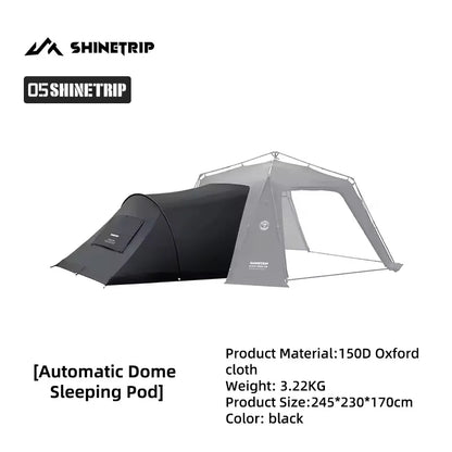 ShineTrip Auto Dome Canopy Series Silver Coated Canopy Oversized Quick Setup Sunproof Camping Auto Dome House Waterproof Tent