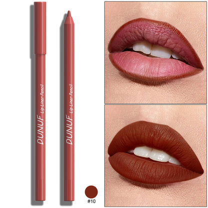 Sexy Red Matte Lipstick Pencil Nude Brown Lip Liner Pencil Contour Tint Makeup Waterproof Rose Pink Crayon Lipliner Pen...
