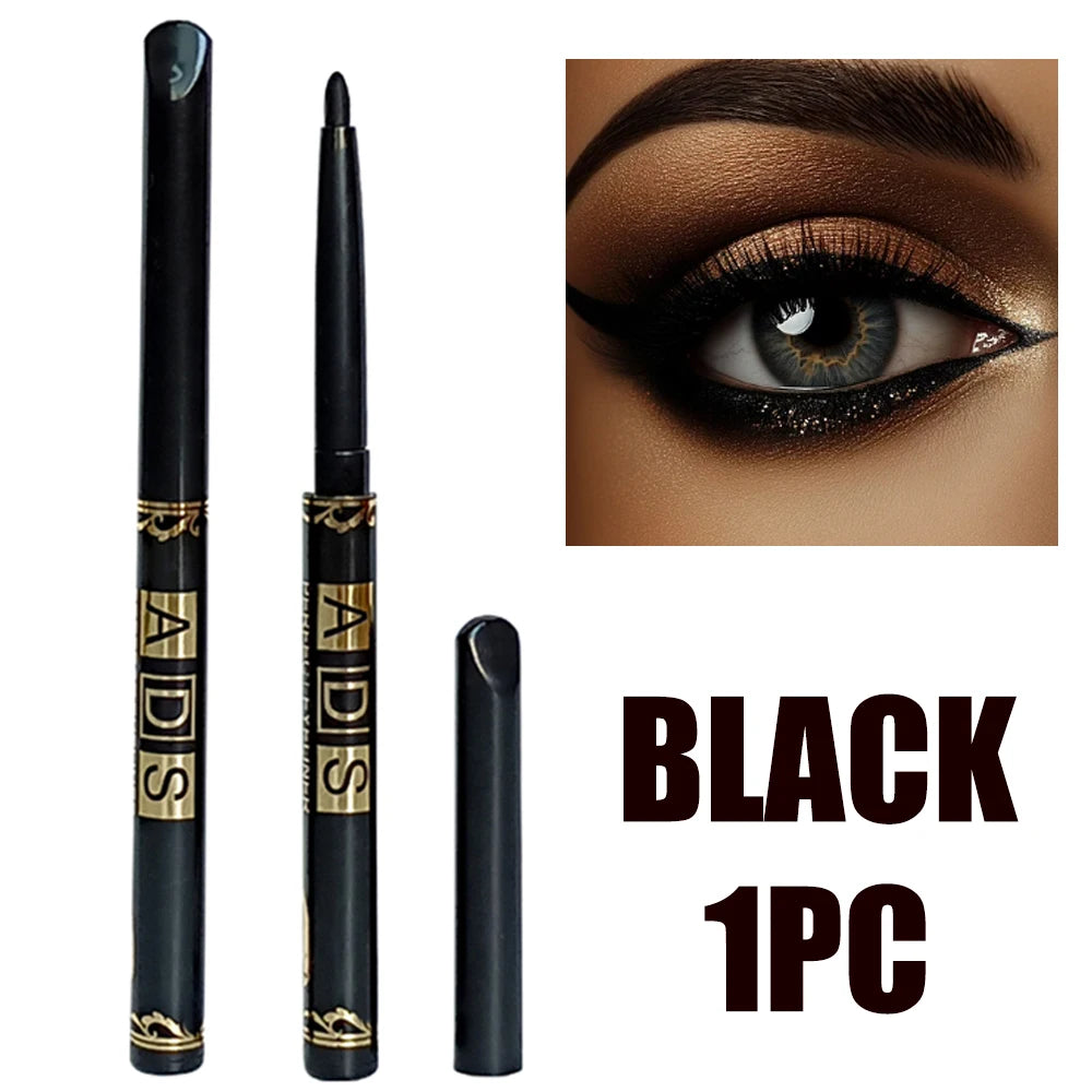 2Pcs Waterproof Black Brown Eyeliner Pencils-Smudge-Proof, Long-Lasting &Beginner-Friendly Smooth High Pigmented Punk...