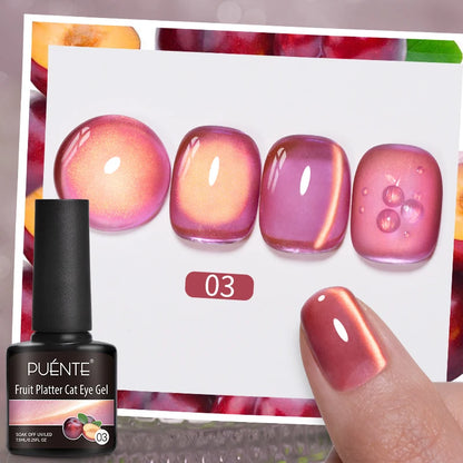 7.5ML Sparkling Reflective Glitter Gel Nail Polish Pink Purple Red Blue Colors Dark Flashing Nail Gel Soak Off UV Nail Varnish